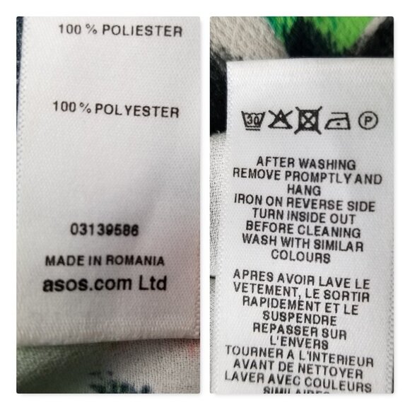 ASOS Size 4 Bright Floral Wiggle Print Short‎ Sleeve Midi Dress Pockets - Picture 13 of 13